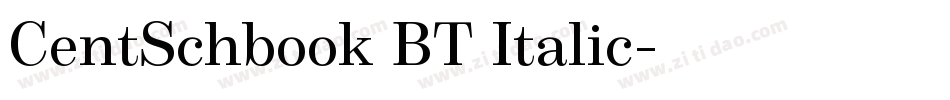 CentSchbook BT Italic字体转换